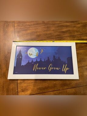 Disney Never Grow Up Wall Art – Blue, Gold, White